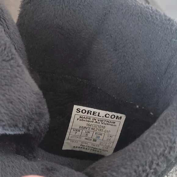 Sorel Women's Black/white and Teal Lace-Up Winter Boots. Sz 7. - Picture 7 of 10